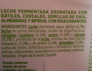 Foto da lista de ingredientes