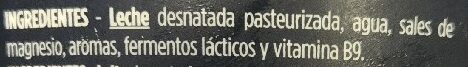Foto da lista de ingredientes