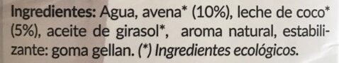 Foto da lista de ingredientes