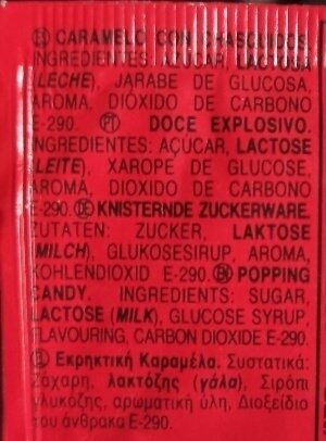 Foto da lista de ingredientes