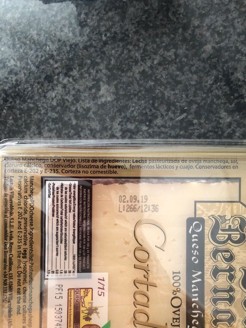 Foto da lista de ingredientes