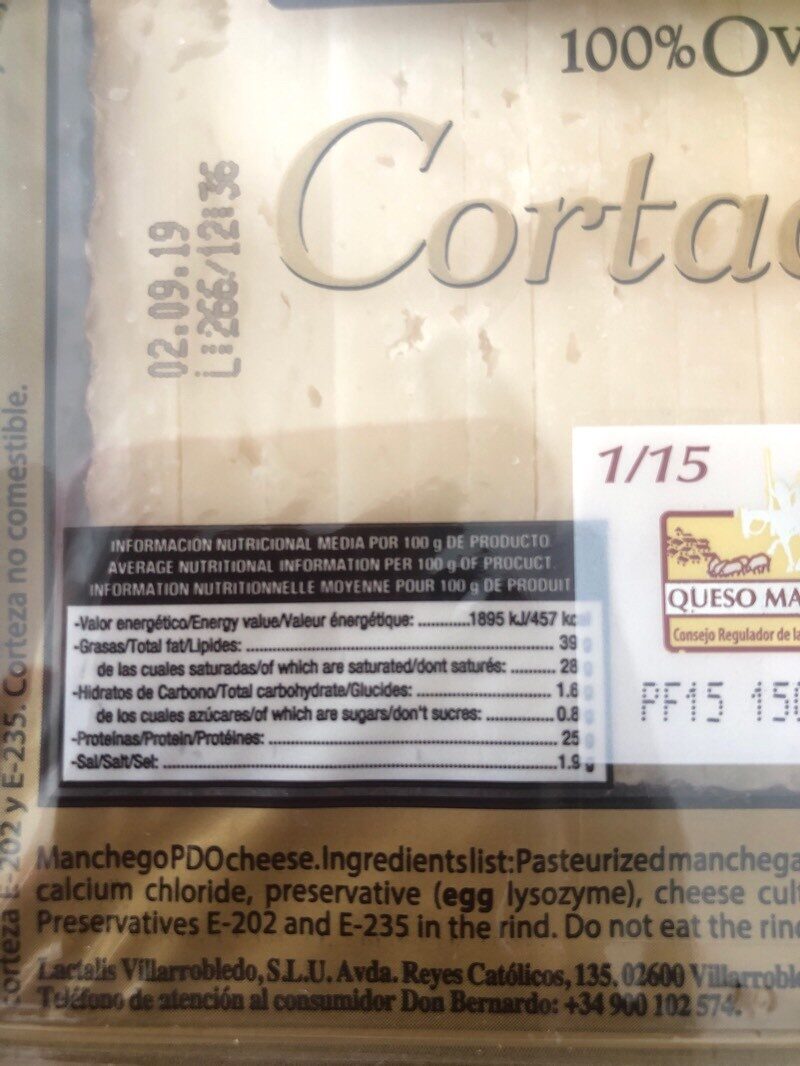Foto da tabela nutricional