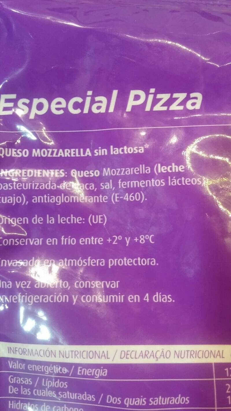 Foto da lista de ingredientes