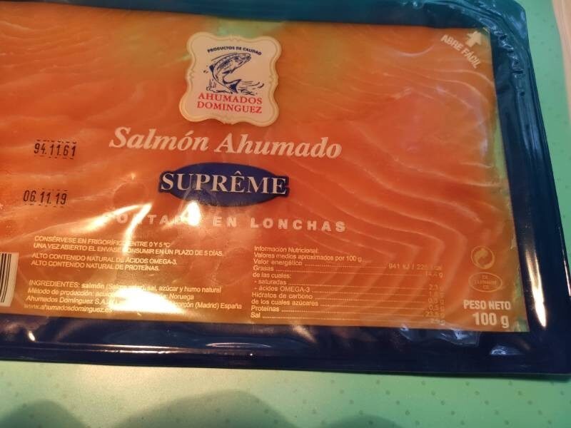 Foto da tabela nutricional