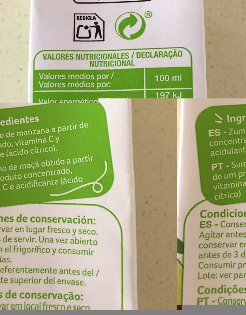Foto da tabela nutricional