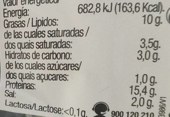 Foto da tabela nutricional