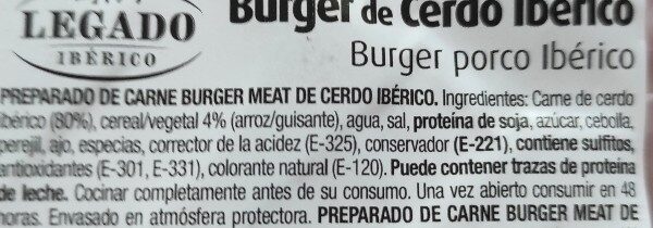 Foto da lista de ingredientes