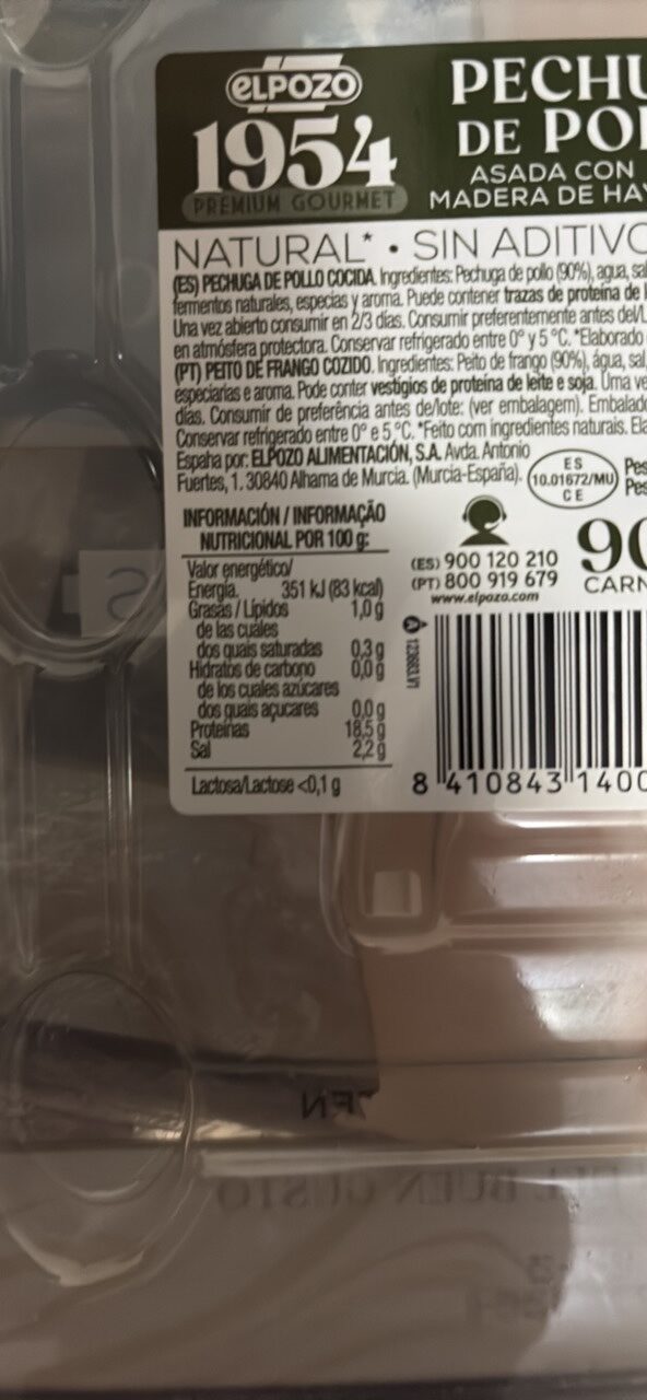 Foto da tabela nutricional