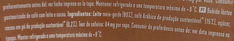 Foto da lista de ingredientes