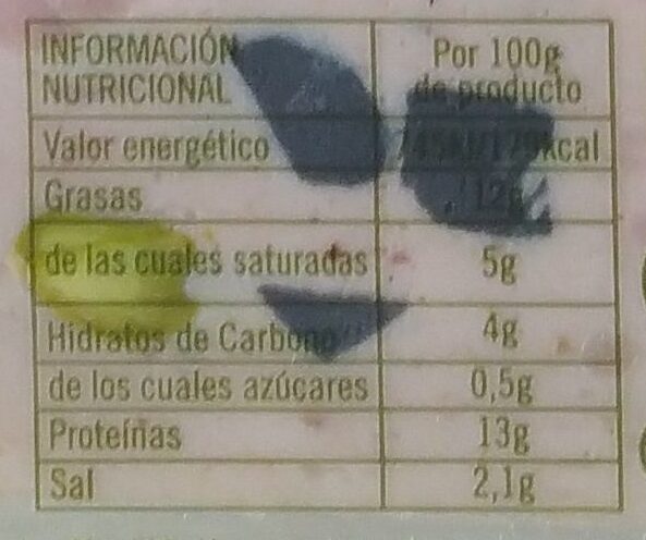 Foto da tabela nutricional