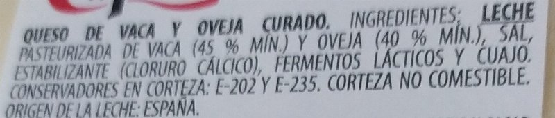 Foto da lista de ingredientes