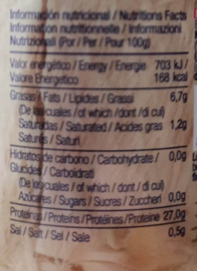Foto da tabela nutricional