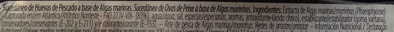Foto da lista de ingredientes