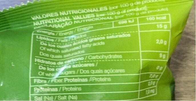 Foto da tabela nutricional