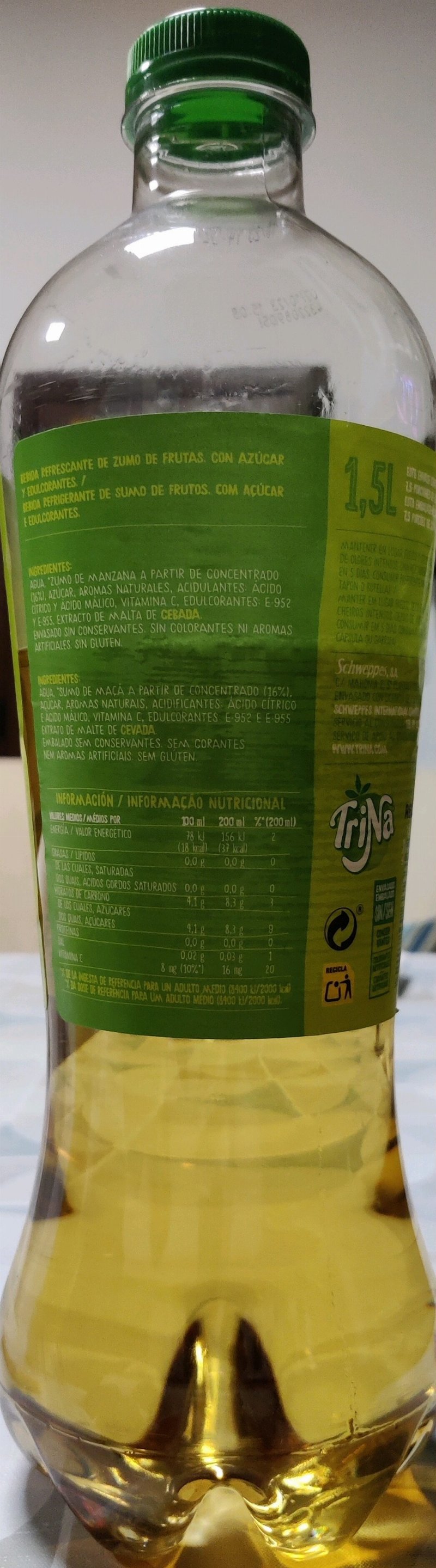 Foto da tabela nutricional