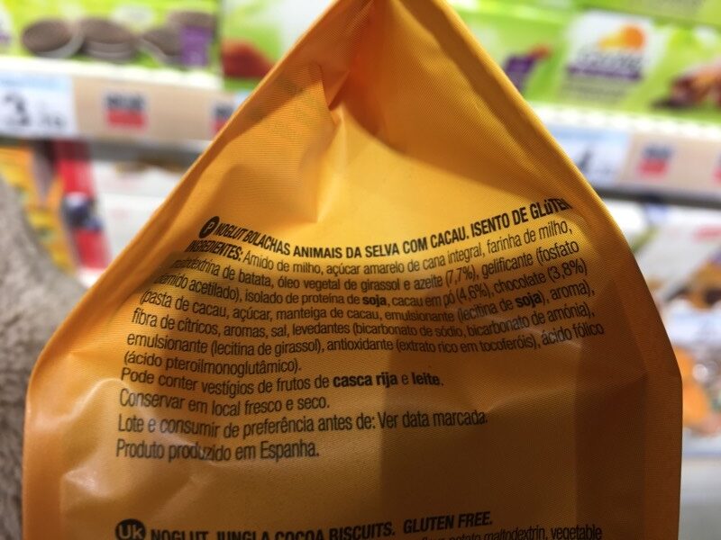 Foto da lista de ingredientes