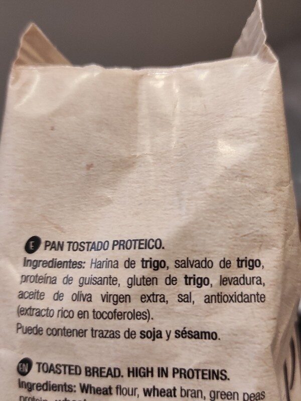 Foto da lista de ingredientes