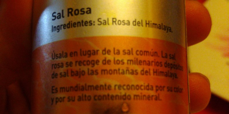 Foto da lista de ingredientes