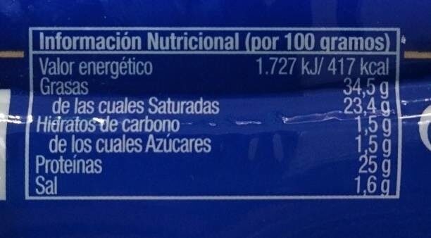 Foto da tabela nutricional