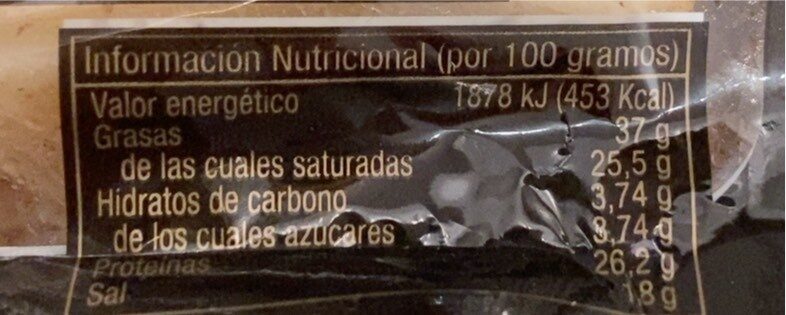 Foto da tabela nutricional