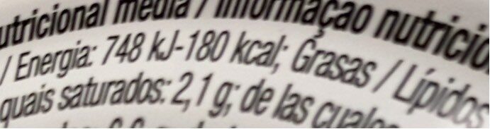 Foto da tabela nutricional