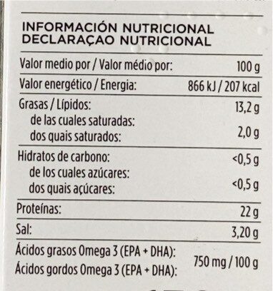 Foto da tabela nutricional