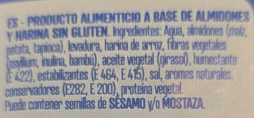 Foto da lista de ingredientes