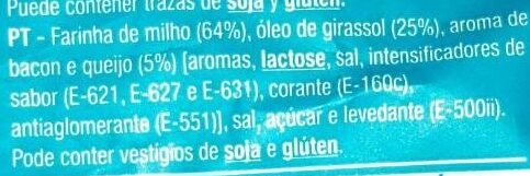 Foto da lista de ingredientes