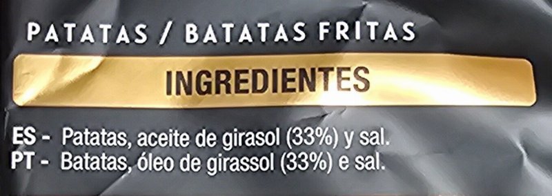 Foto da lista de ingredientes