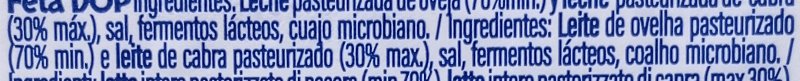 Foto da lista de ingredientes