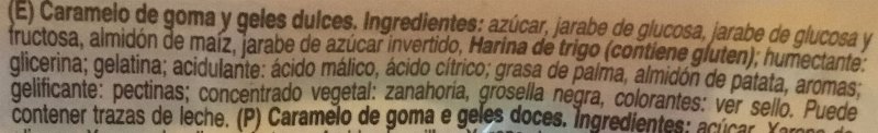 Foto da lista de ingredientes