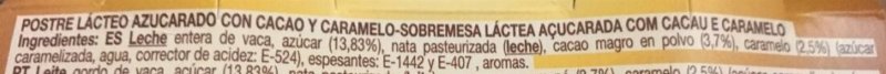 Foto da lista de ingredientes