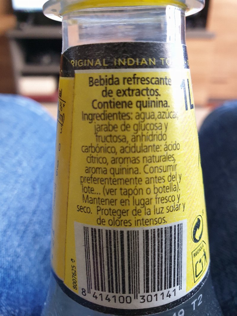 Foto da tabela nutricional