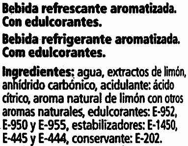 Foto da lista de ingredientes