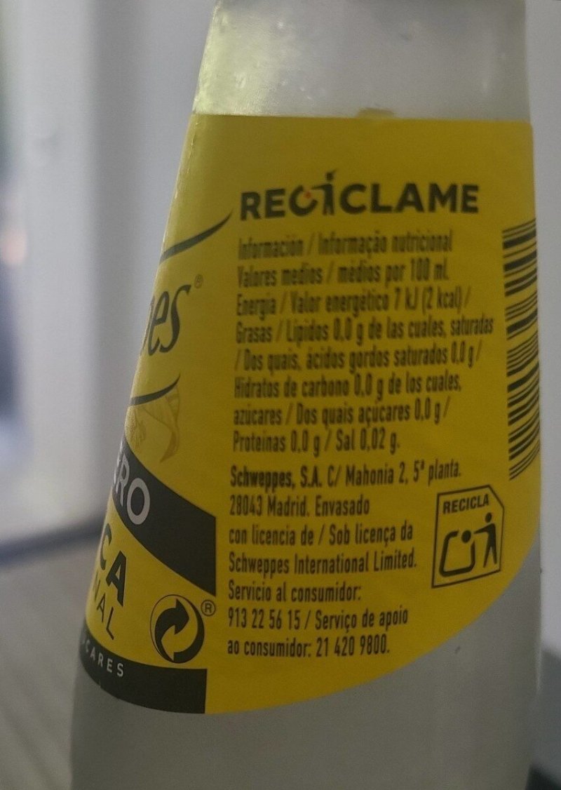 Foto da tabela nutricional