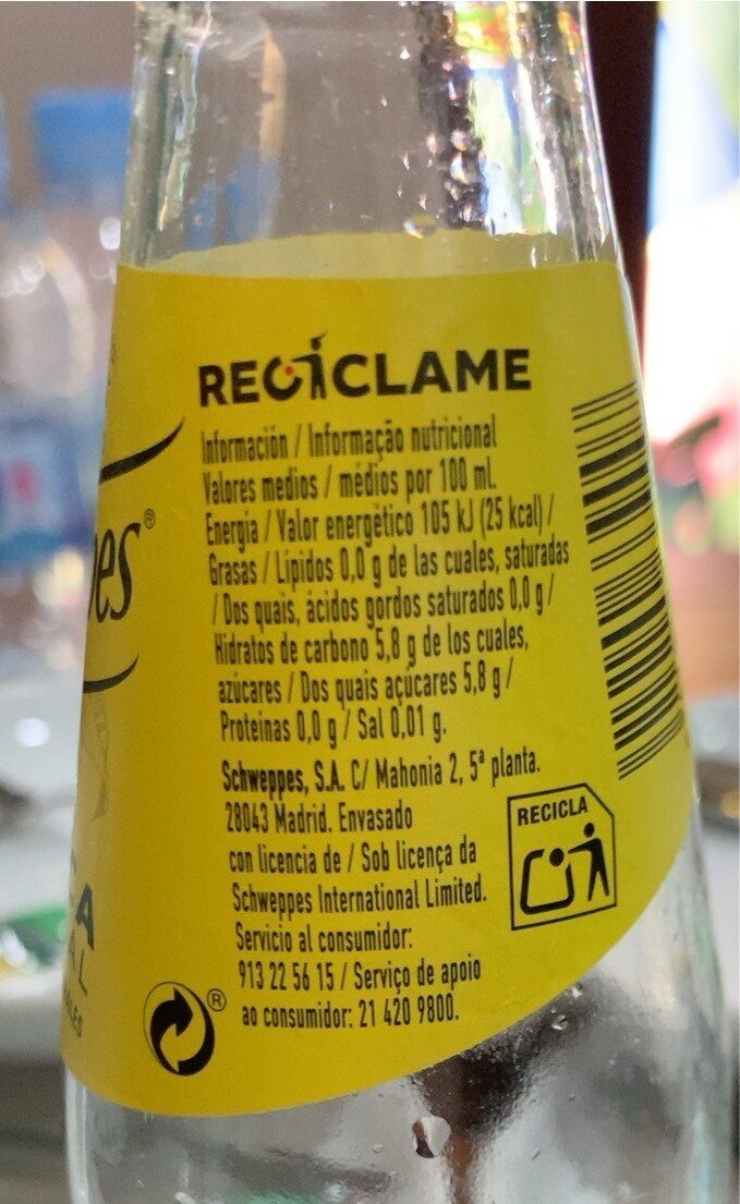 Foto da tabela nutricional