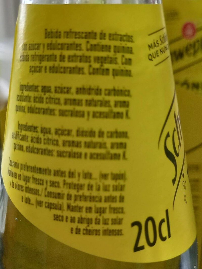Foto da tabela nutricional