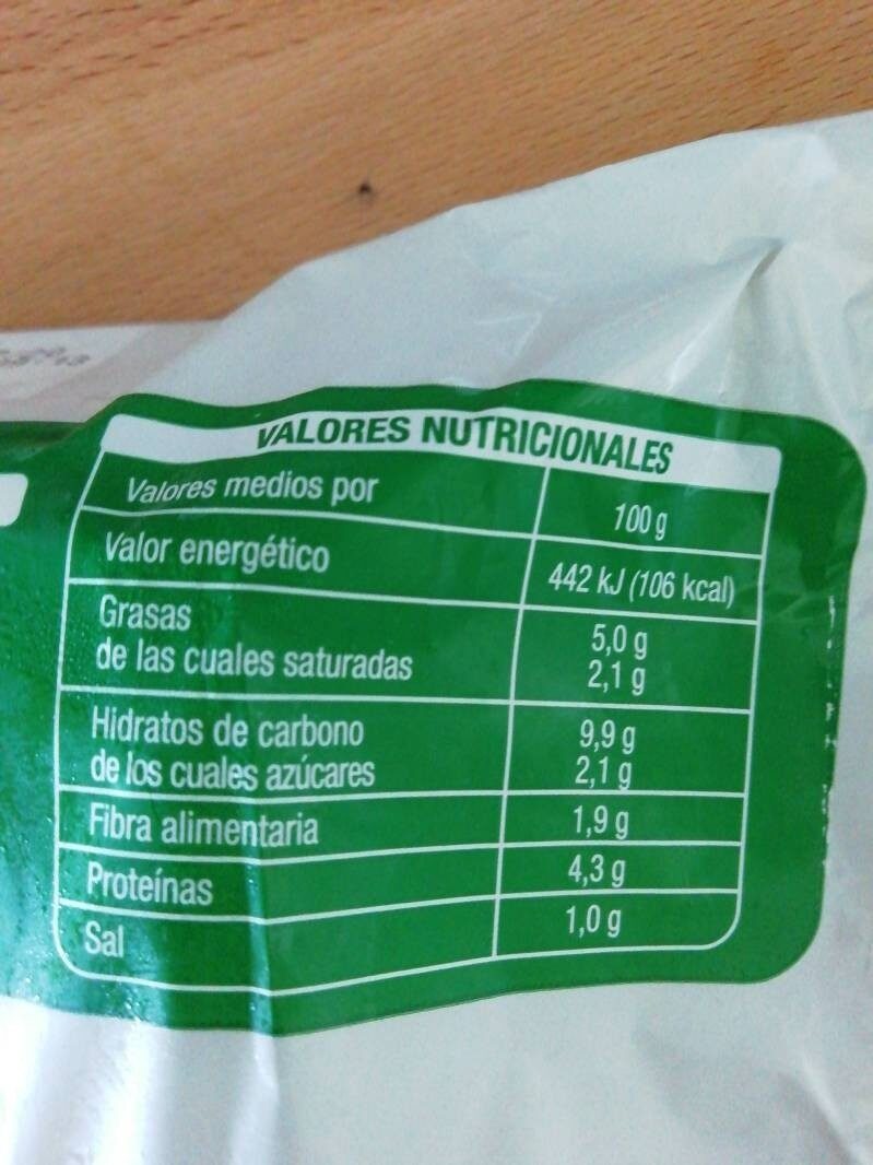 Foto da tabela nutricional