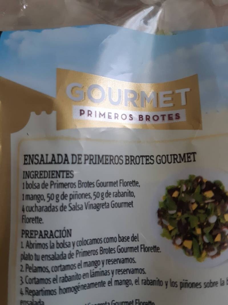Foto da lista de ingredientes