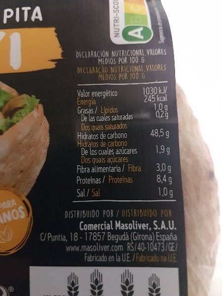 Foto da lista de ingredientes
