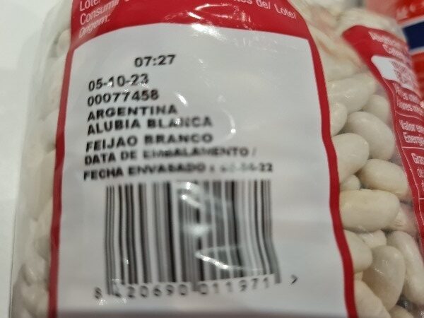 Foto da lista de ingredientes