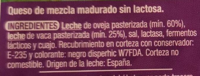 Foto da lista de ingredientes