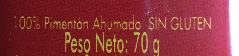 Foto da lista de ingredientes