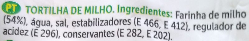 Foto da lista de ingredientes