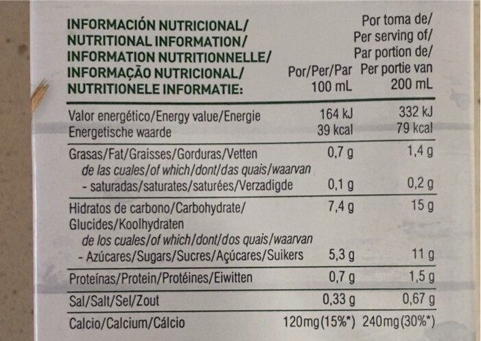 Foto da tabela nutricional