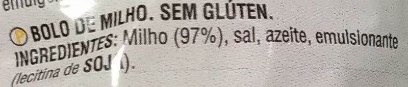 Foto da lista de ingredientes