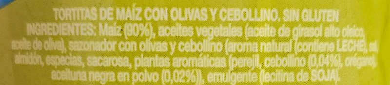 Foto da lista de ingredientes