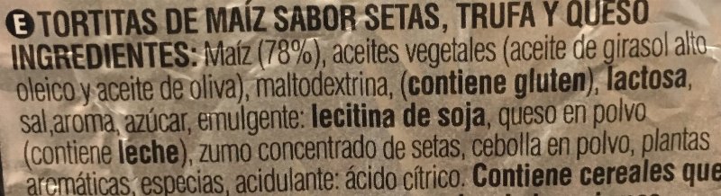Foto da lista de ingredientes