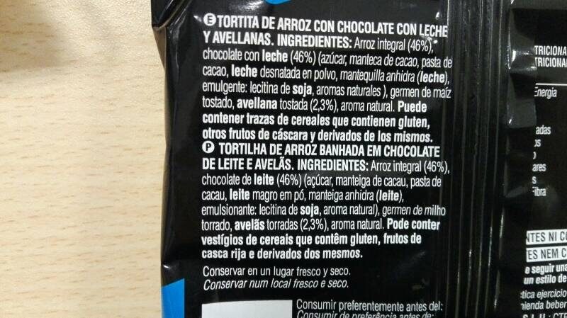 Foto da lista de ingredientes
