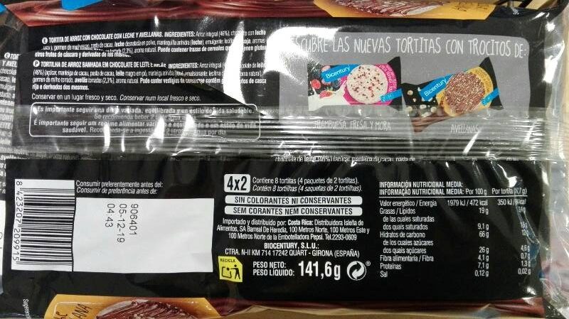 Foto da tabela nutricional